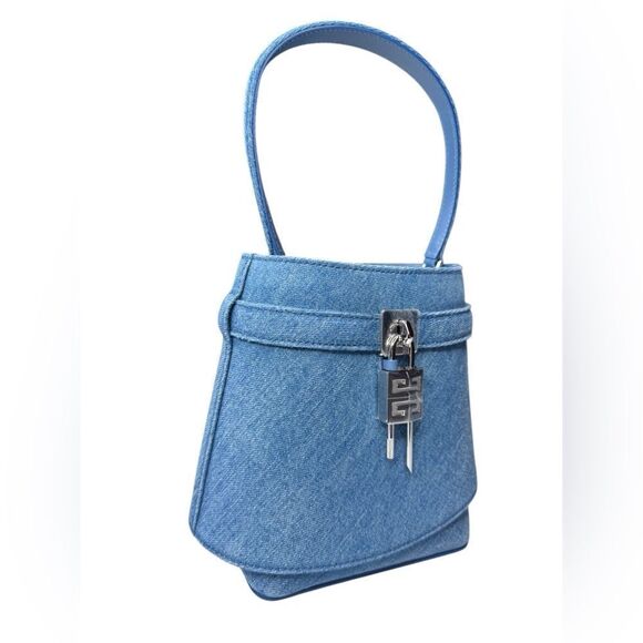 NWT Givenchy Shark Lock Denim Bucket Bag - Picture 3 of 9